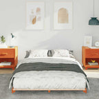 Bettrahmen Wachsbraun 135 x 190 cm Massives Kiefernholz