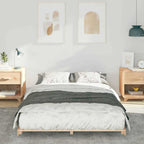 Bettrahmen Braun 120 x 190 cm Massives Kiefernholz