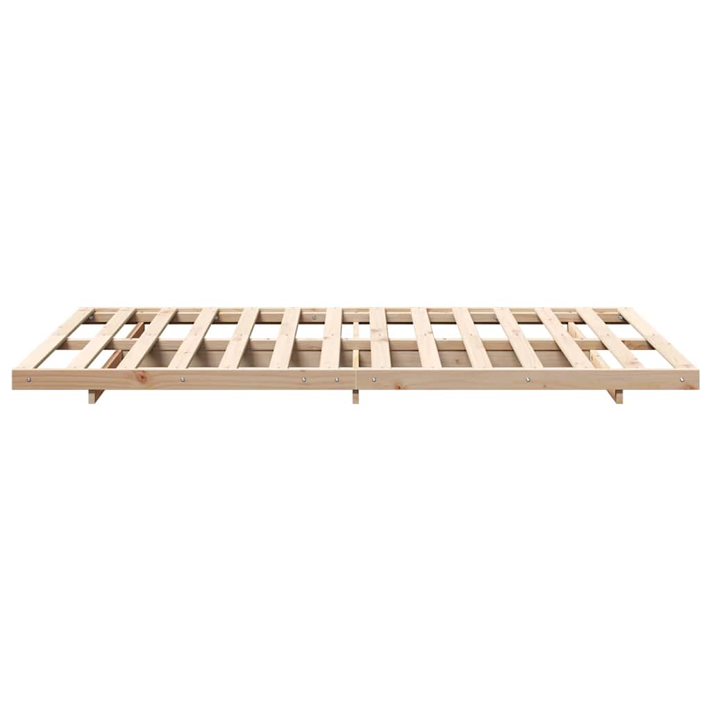 Bettrahmen Braun 120 x 190 cm Massives Kiefernholz
