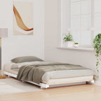 Bettrahmen Weiß 90 x 200 cm Massives Kiefernholz
