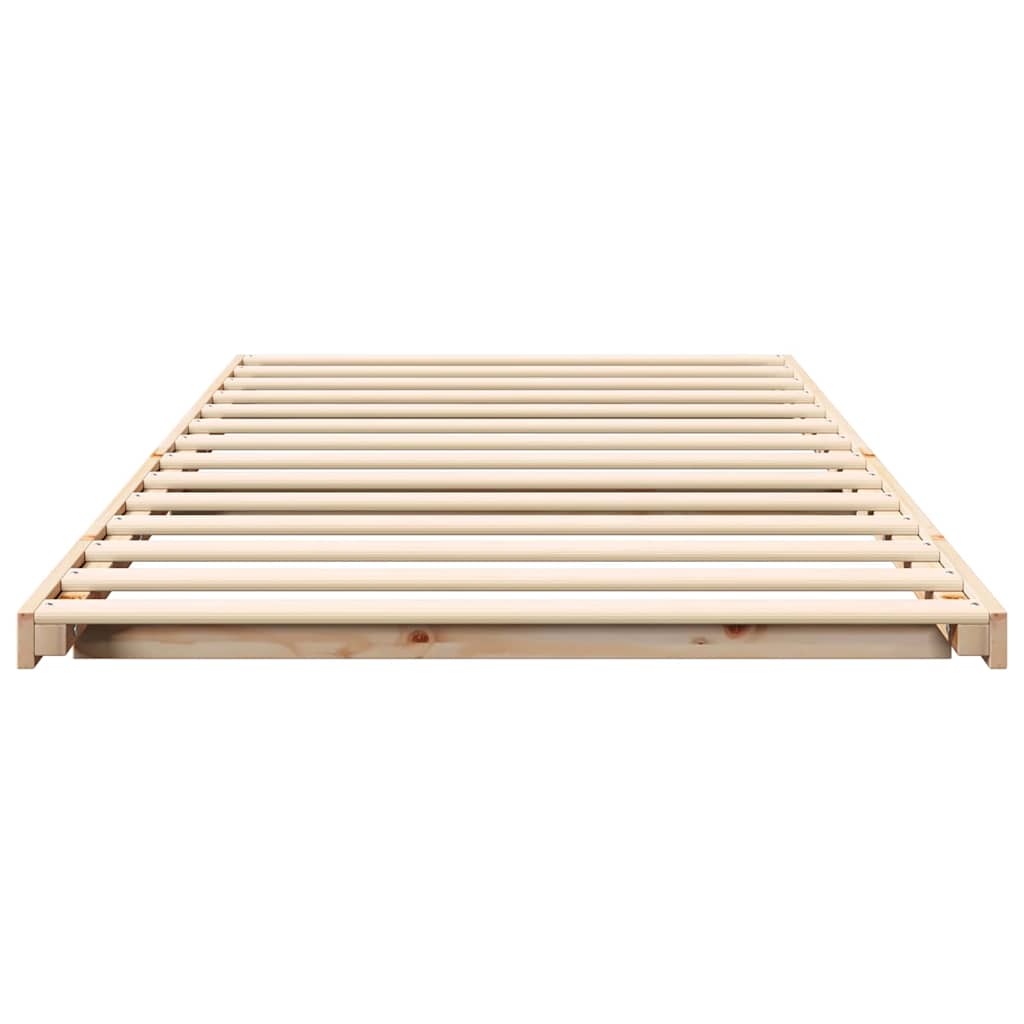 Bettrahmen Braun 80 x 200 cm Massives Kiefernholz