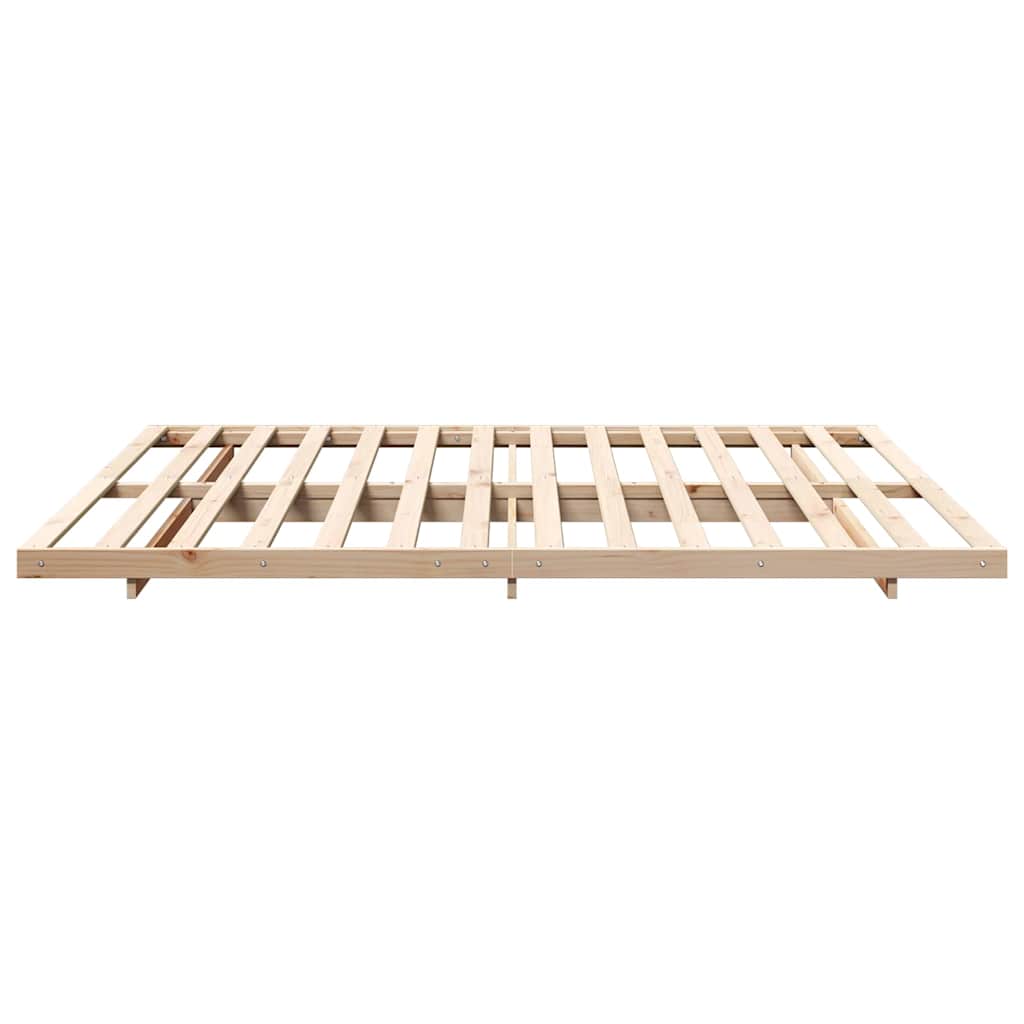 Bettrahmen Braun 200 x 210 cm Massives Kiefernholz