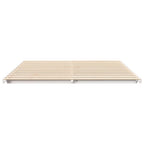 Bettrahmen Weiß 200 x 210 cm Massives Kiefernholz