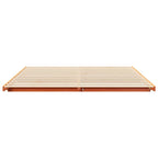 Bettrahmen Wachsbraun 200 x 210 cm Massives Kiefernholz