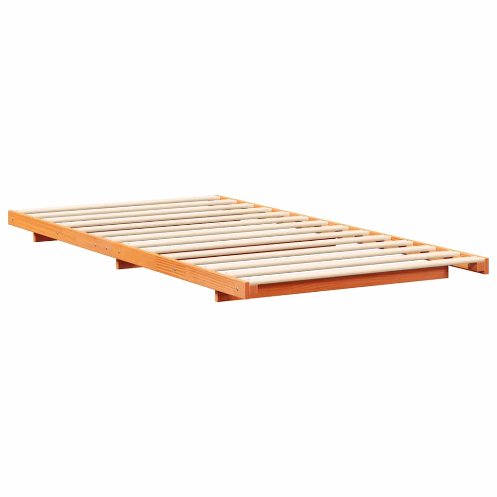 Bettrahmen Wachsbraun 80 x 220 cm Massives Kiefernholz