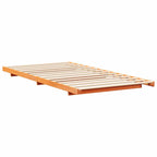 Bettrahmen Wachsbraun 90 x 220 cm Massives Kiefernholz