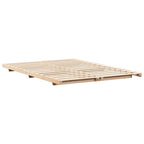 Bettrahmen Braun 140 x 220 cm Massives Kiefernholz