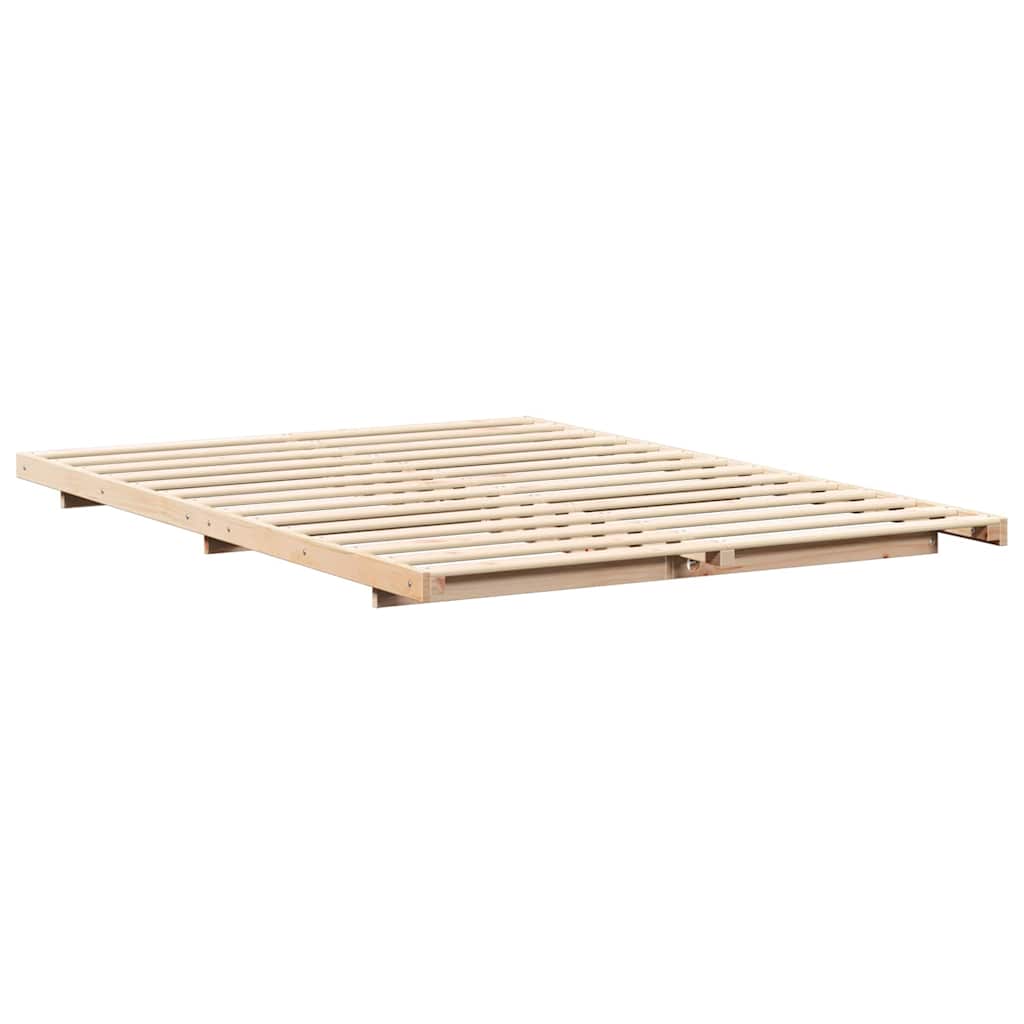 Bettrahmen Braun 160 x 220 cm Massives Kiefernholz