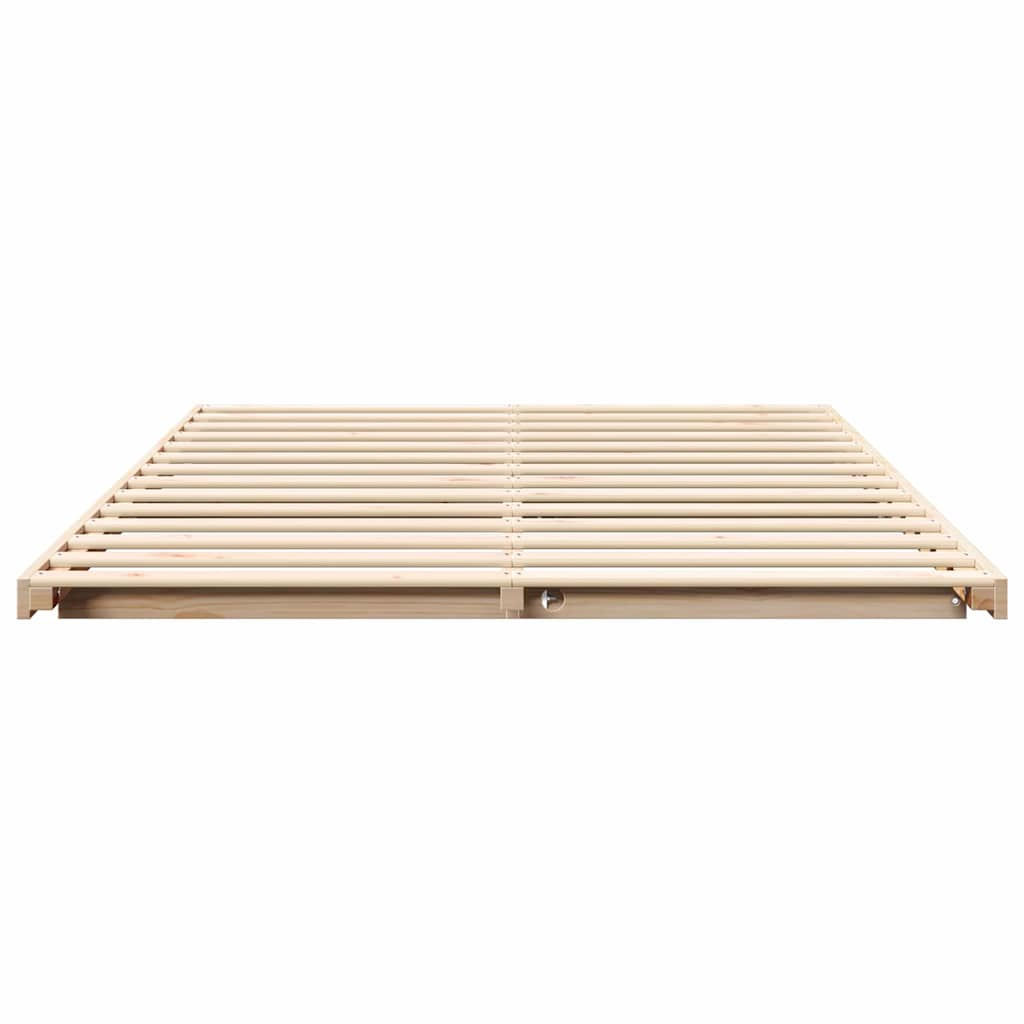 Bettrahmen Braun 160 x 220 cm Massives Kiefernholz