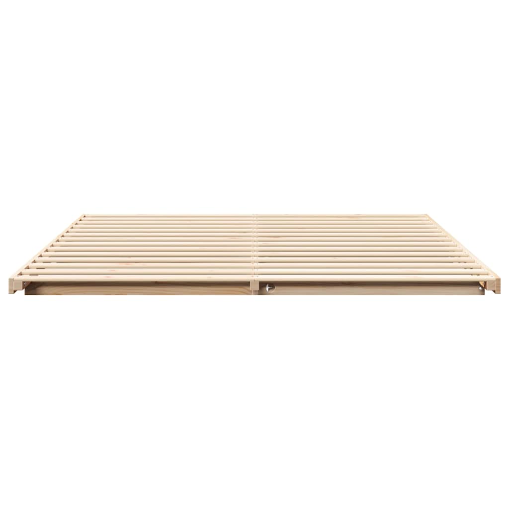 Bettrahmen Braun 200 x 220 cm Massives Kiefernholz