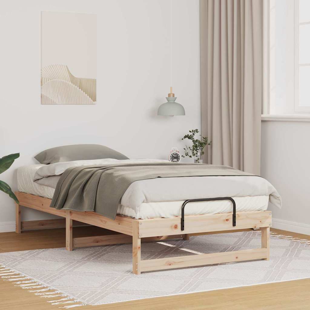Bettrahmen Braun 90 x 190 cm Massives Kiefernholz