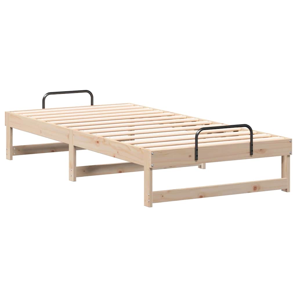 Bettrahmen Braun 90 x 190 cm Massives Kiefernholz