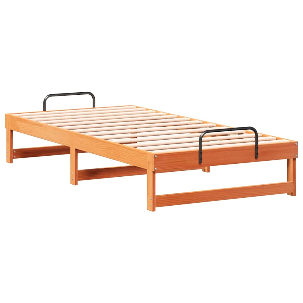 Bettrahmen Braun 90 x 190 cm Massives Kiefernholz