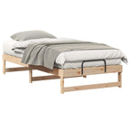Bettrahmen Braun 75 x 190 cm Massives Kiefernholz
