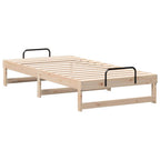 Bettrahmen Braun 75 x 190 cm Massives Kiefernholz