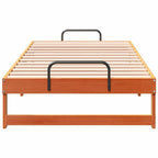 Bettrahmen Braun 75 x 190 cm Massives Kiefernholz