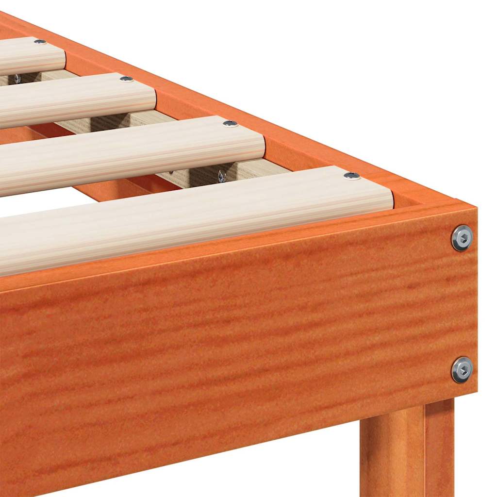 Bettrahmen Braun 80 x 210 cm Massives Kiefernholz