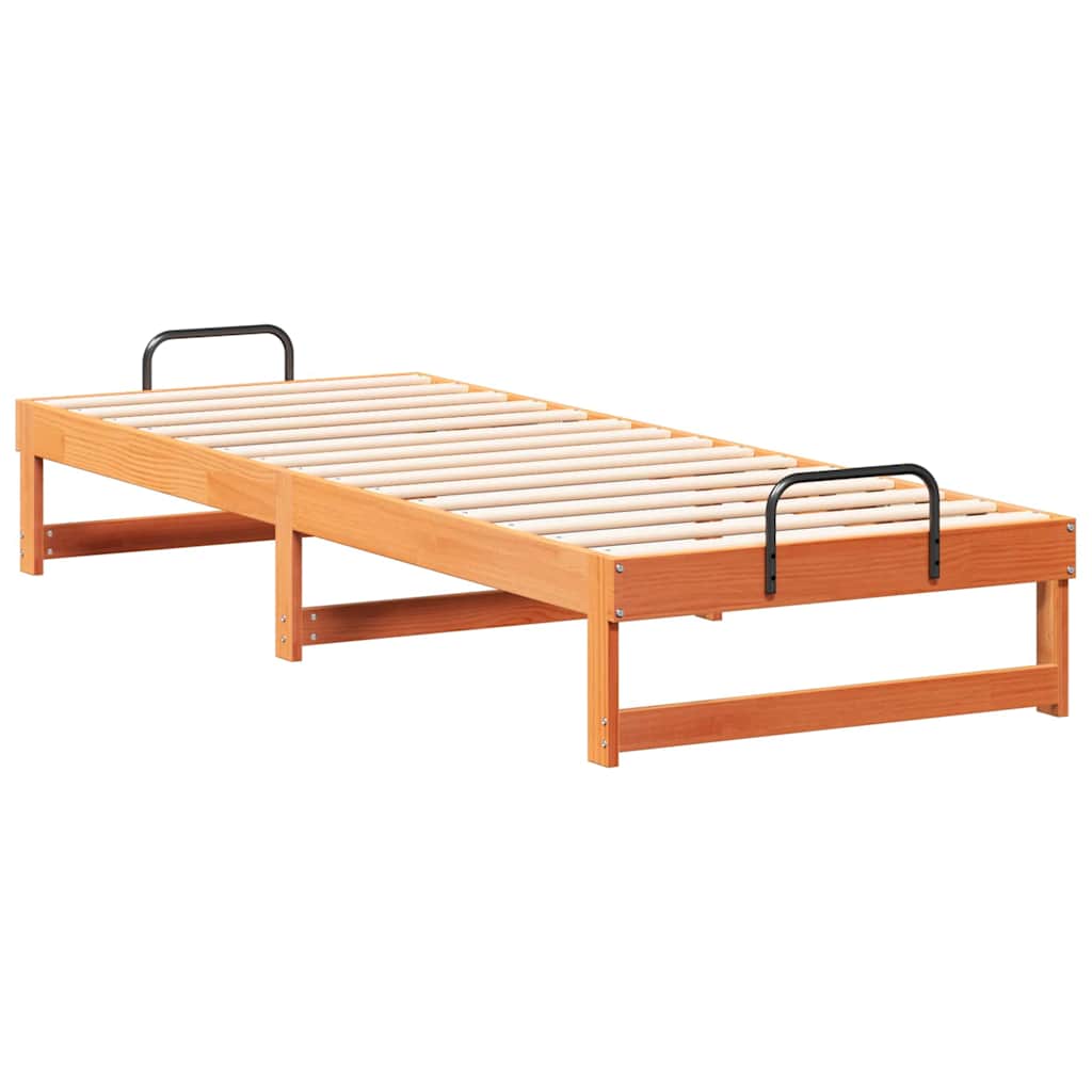 Bettrahmen Braun 80 x 210 cm Massives Kiefernholz