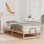 Bettrahmen Braun 90 x 210 cm Massives Kiefernholz