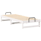 Bettrahmen Weiß 90 x 210 cm Massives Kiefernholz