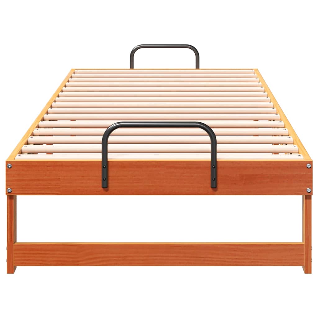 Bettrahmen Braun 90 x 210 cm Massives Kiefernholz