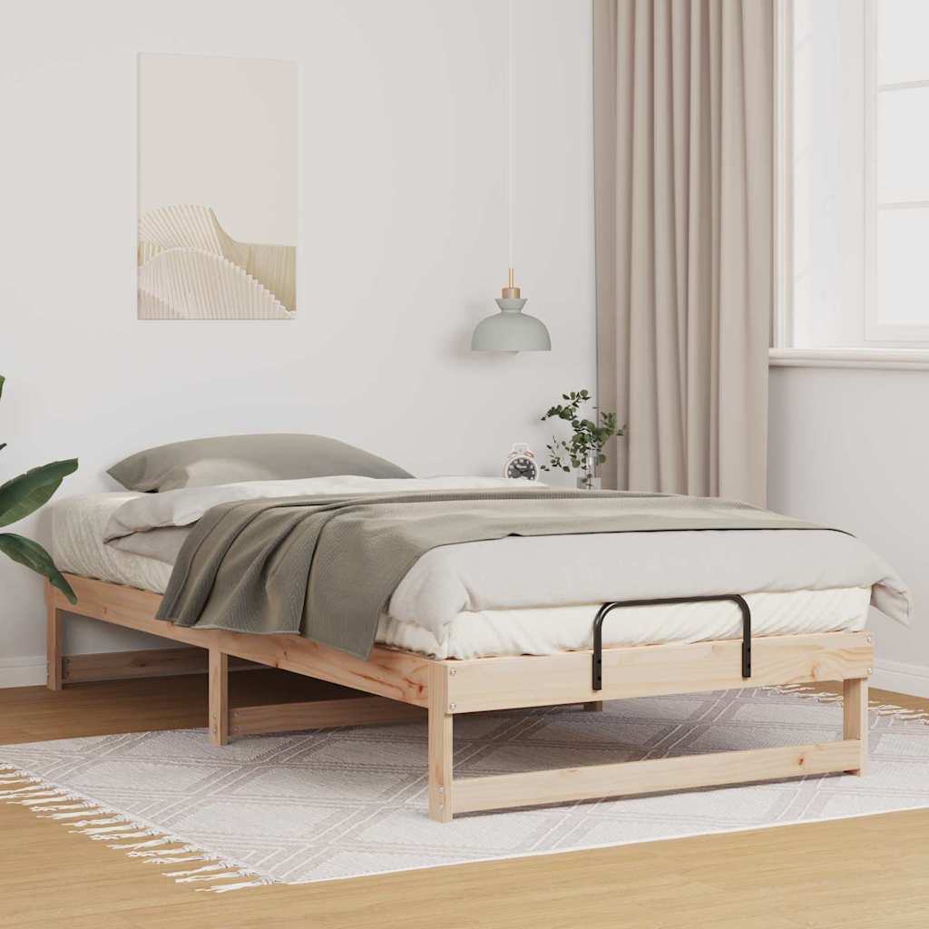 Bettrahmen Braun 100 x 210 cm Massives Kiefernholz