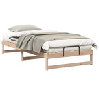 Bettrahmen Braun 100 x 210 cm Massives Kiefernholz