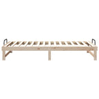 Bettrahmen Braun 100 x 210 cm Massives Kiefernholz