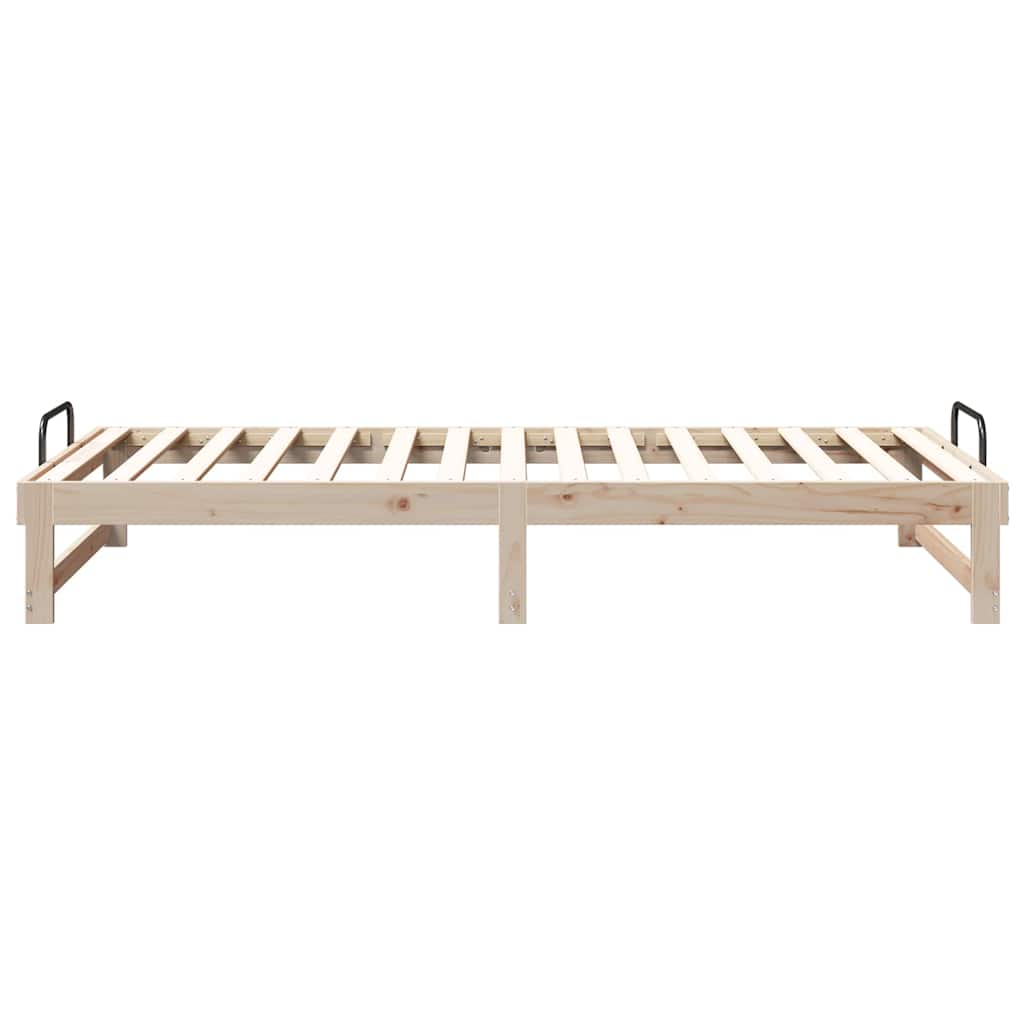 Bettrahmen Braun 100 x 210 cm Massives Kiefernholz