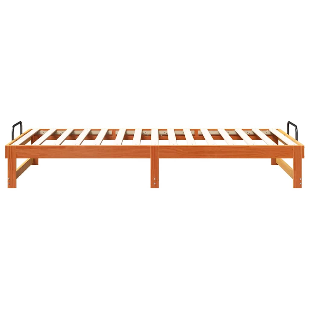 Bettrahmen Braun 100 x 210 cm Massives Kiefernholz