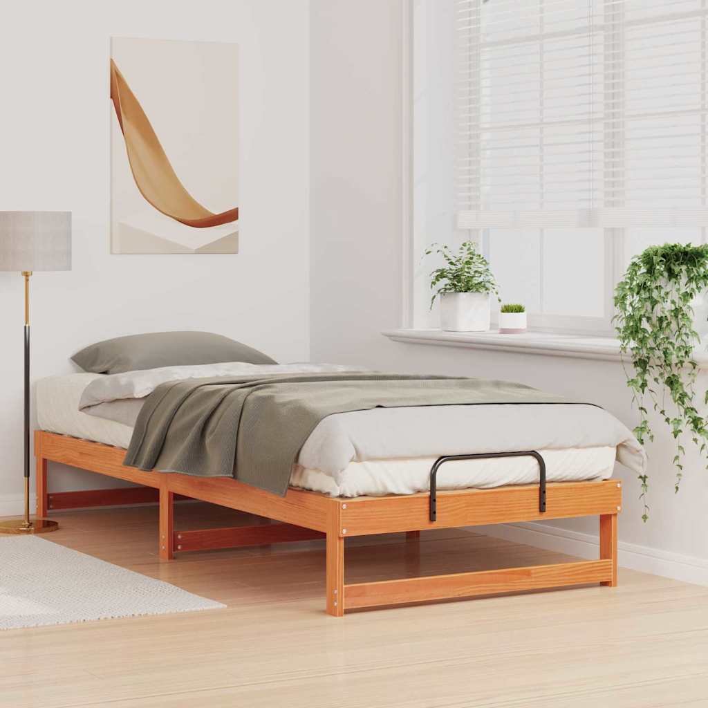 Bettrahmen Braun 80 x 220 cm Massives Kiefernholz