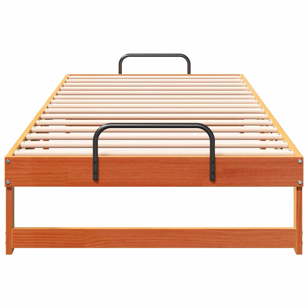 Bettrahmen Braun 80 x 220 cm Massives Kiefernholz