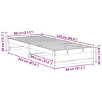 Bettrahmen Braun 80 x 220 cm Massives Kiefernholz