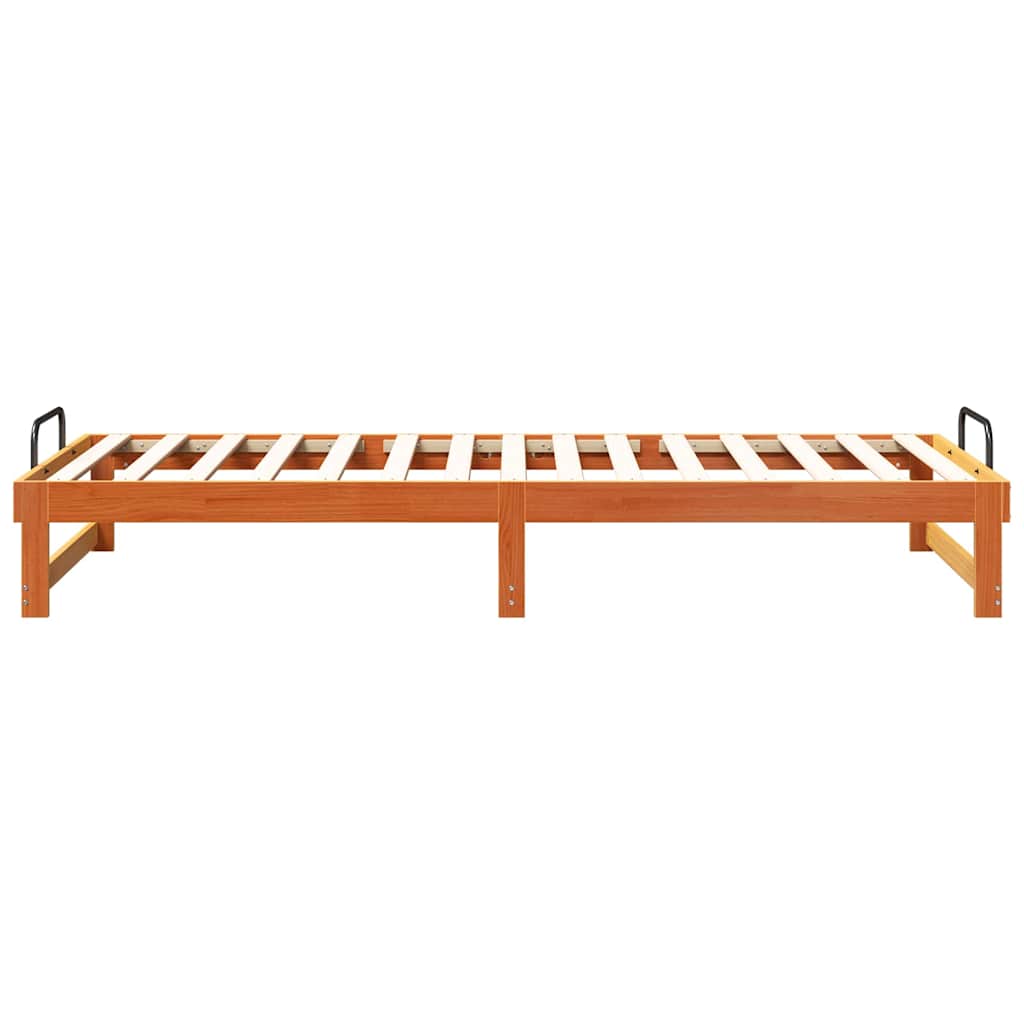 Bettrahmen Braun 90 x 220 cm Massives Kiefernholz