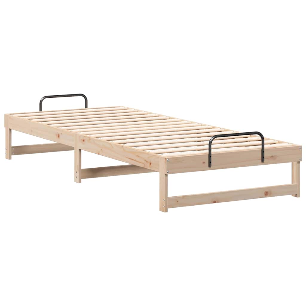 Bettrahmen Braun 100 x 220 cm Massives Kiefernholz