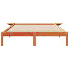 Bettgestell mit Nachttischen Wachsbraun 140 x 210 cm