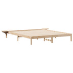 Bettgestell mit Nachttischen Natur 200 x 210 cm