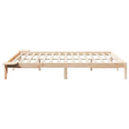 Bettgestell mit Nachttischen Natur 200 x 210 cm