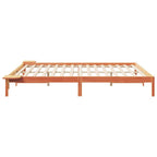 Bettgestell mit Nachttischen Wachsbraun 200 x 210 cm