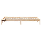 Bettgestell mit Nachttischen Natur 80 x 220 cm