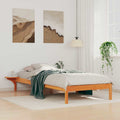 Bettgestell mit Nachttischen Wachsbraun 80 x 220 cm
