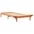 Bettgestell mit Nachttischen Wachsbraun 100 x 220 cm
