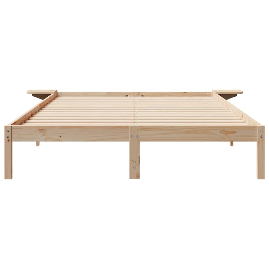Bettgestell mit Nachttischen Natur 160 x 220 cm