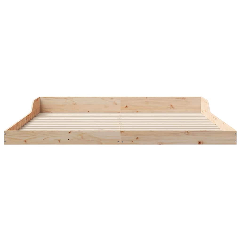 Bettrahmen Braun 200 x 200 cm Massives Kiefernholz
