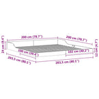 Bettrahmen Braun 200 x 200 cm Massives Kiefernholz