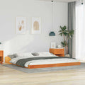 Bettrahmen Wachsbraun 200 x 200 cm Massives Kiefernholz