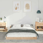 Bettrahmen Braun 140 x 190 cm Massives Kiefernholz