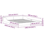 Bettrahmen Wachsbraun 135 x 190 cm Massives Kiefernholz