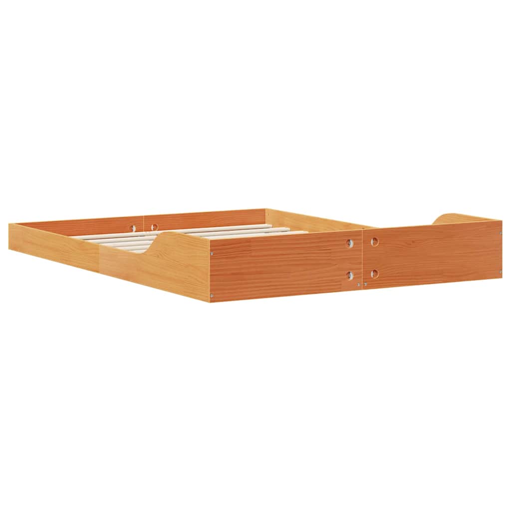 Bettrahmen Wachsbraun 120 x 190 cm Massives Kiefernholz