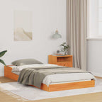 Bettrahmen Wachsbraun 90 x 200 cm Massives Kiefernholz